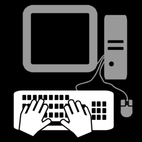 computer: to type / typing